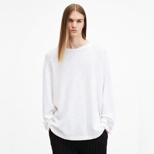 All Saints oversized long sleeve white t-shirt